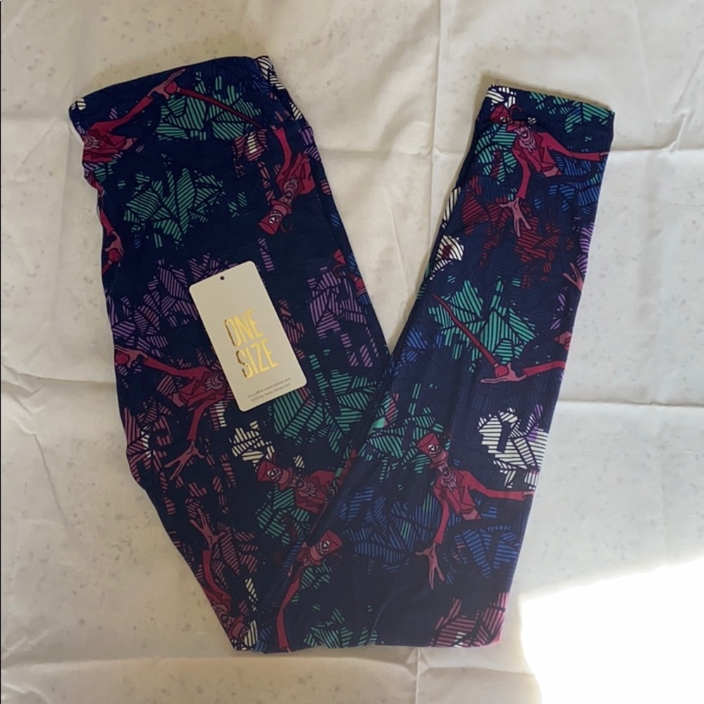 LuLaRoe OS 67 Disney Shadow Man(Facilier)Leggings